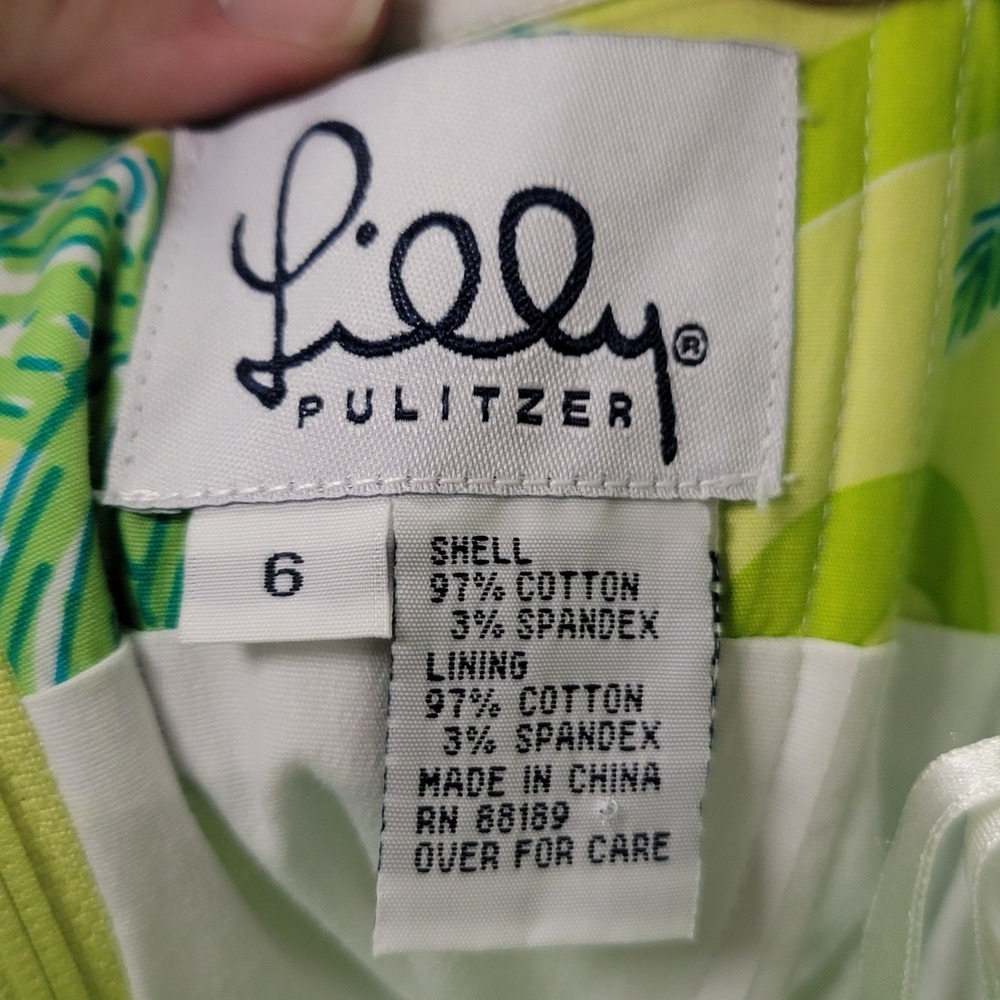 Lilly Pulitzer Vintage Sabrina Dress Size 6 Cruisin Car Print Strapless‎ Bow - Picture 4 of 9
